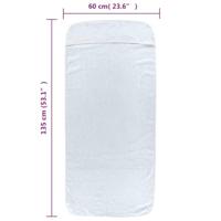 Strandhanddoeken 2 st 400 g/m 60x135 cm stof wit - thumbnail