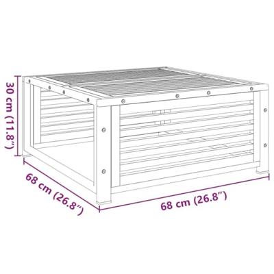 Tuintafel 68x68x30 cm massief acaciahout