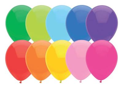 Haza Witbaard Ballonnen gekleurd, 100st. Haza Witbaard Ballonnen gekleurd, 100st.