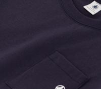 T-shirt PETIT BATEAU marineblauw - thumbnail