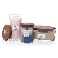 WoodWick Geurkaars Large Coastal Sunset - 18 cm / ø 10 cm - Geurkaars in Glas - Houten Lont - thumbnail