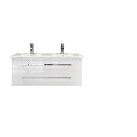 Badkamermeubelset Sanicare Q1 2 Soft Close Lades Belluno Eiken 121x46 cm - thumbnail