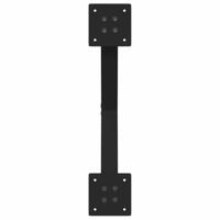 Eettafelpoten 2 st X-vormig 57x(72-73) cm staal zwart - thumbnail