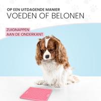 Eat Slow Live Longer Lick Mat Bones Pink - thumbnail