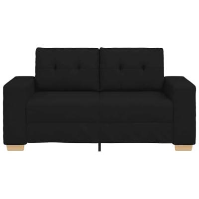 Loveseat bank 120 cm stof zwart