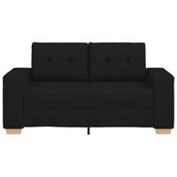 Loveseat bank 120 cm stof zwart - thumbnail