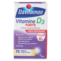 Davitamon Vitamine D3 forte smelttablet 75 Tabletten - thumbnail