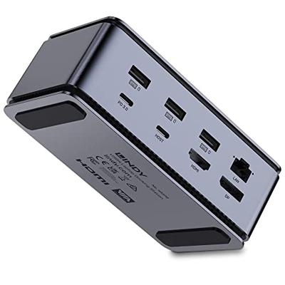 LINDY DST-Pro USB4 USB-C dockingstation Geschikt voor merk (dockingstation): Universeel Geïntegreerde kaartlezer, USB-C Power Delivery