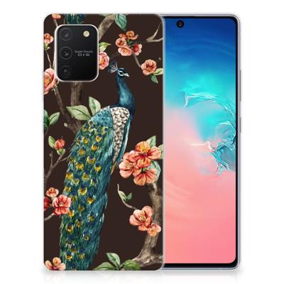 Samsung Galaxy S10 Lite | TPU Hoesje | Pauw met Bloemen Samsung Galaxy S10 Lite | TPU Hoesje | Pauw met Bloemen