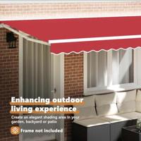 VidaXL Vervangingsdoek voor zonnescherm rood 280 x 245 cm polyester - thumbnail