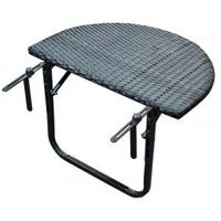 Balkontafel inklapbaar wicker 120x50 cm - thumbnail