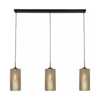 Freelight Hanglamp Cestino 3 lichts L 100 cm zwart - goud - thumbnail