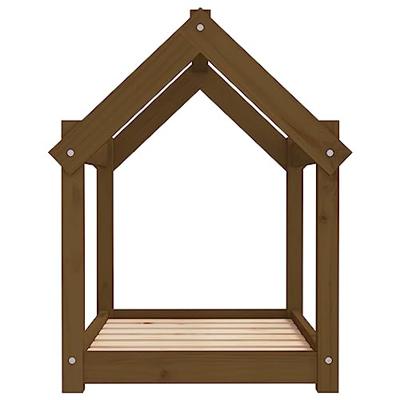 VidaXL Hondenmand 71x55x70 cm massief grenenhout honingbruin