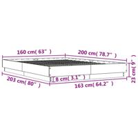 Bedframe met LED-verlichting betongrijs 160x200 cm - thumbnail