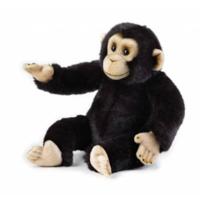 National Geographic knuffel chimpansee junior 30 cm pluche zwart - thumbnail