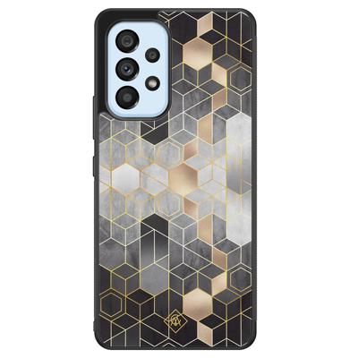 Samsung Galaxy A33 hoesje - Grey cubes Samsung Galaxy A33 hoesje - Grey cubes