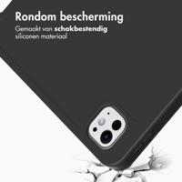 Accezz Smart Silicone Bookcase voor Apple iPad Pro 13 (2024) M4 Tablethoesje Zwart - thumbnail