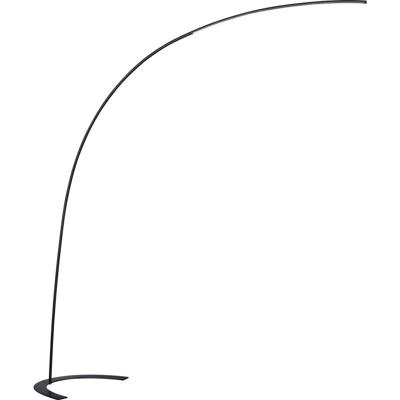 LED Vloerlamp - Trion Shio - 18W - Warm Wit 3000K - 1-lichts - Dimbaar - Rond - Mat Zwart - Aluminium