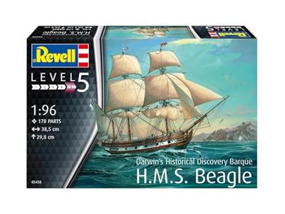 Revell 05458 Darwins Historical Discovery Barque H.M.S. Beagle Boot (bouwpakket) 1:96 Revell 05458 Darwins Historical Discovery Barque H.M.S. Beagle Boot (bouwpakket) 1:96