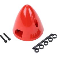 DU-BRO Spinner met koelopening Kunststof Afmeting, Ø: 70 mm Rood - thumbnail