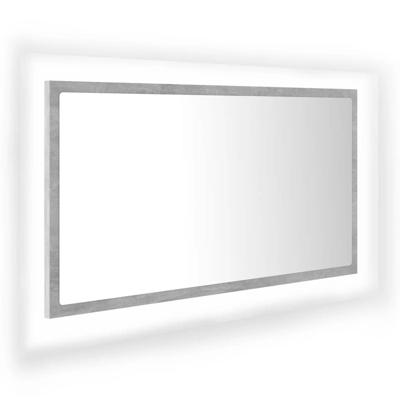 VidaXL Badkamerspiegel led 80x8,5x37 cm acryl betongrijs