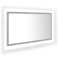VidaXL Badkamerspiegel led 80x8,5x37 cm acryl betongrijs - thumbnail