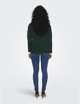 Only Onlcamilla V-neck L/s Pullover Knt Noos Trui Scarab