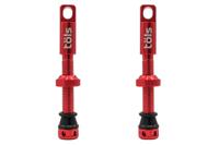 Töls Tubeless Presta Ventiel Set 44mm - Rood - thumbnail