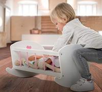 Engelhart Houten poppen schommelbed - thumbnail