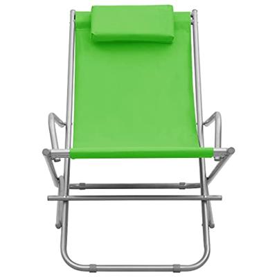 VidaXL Klapstoelen 2 st staal groen