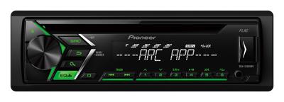 Pioneer DEH-S100UBG | 1DIN autoradio met groene toetsverlichting, display wit | CD-tuner met RDS | MP3 | USB | AUX-ingang | ARC-app