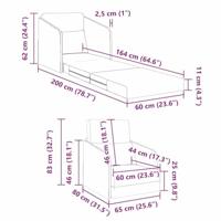 Slaapbank Blauw 65 x 80 x 83 cm Fluweel - thumbnail