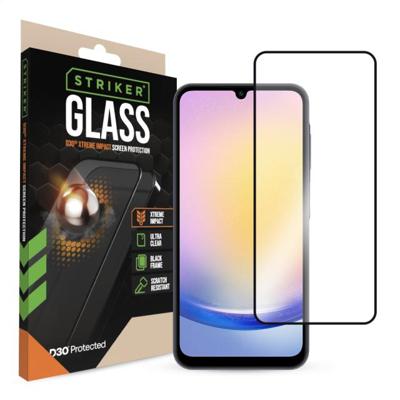 Striker D3O Xtreme Impact Glass Screen Protector - Black Frame - Samsung Galaxy A25 5G