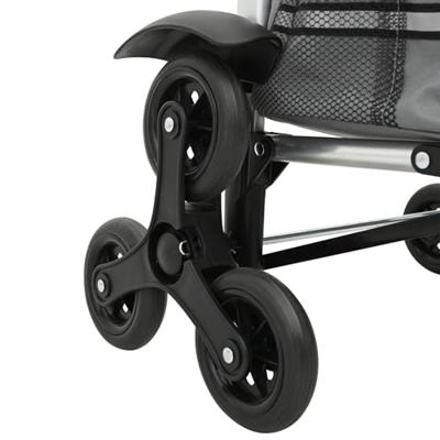 VidaXL Winkel trolley grijs 47 x 39 x 100,5 cm oxford stof