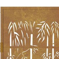 Poort met bamboe-ontwerp 105x80 cm cortenstaal - thumbnail