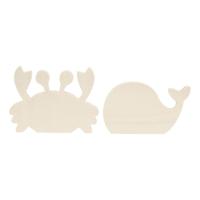 Creativ Company Waterwereld figuren, krab en walvis, h: 9,5-12 cm, b: 16 cm, dikte 1,2 cm, 2 stuk/ 1 doos - thumbnail