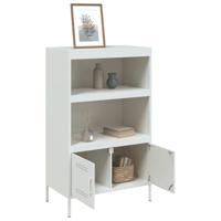 Hoge kast 68x39x113 cm staal wit - thumbnail