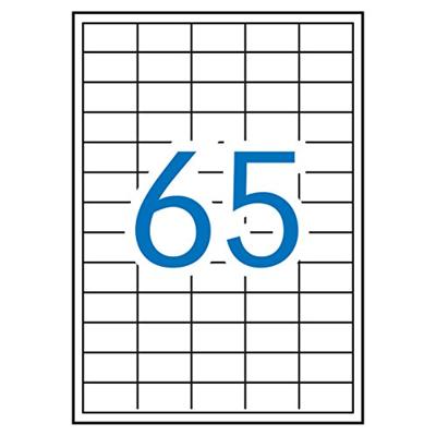 Apli witte etiketten ft 38 x 21,2 mm (b x h), 6.500 stuks, 65 per blad (1283) Apli witte etiketten ft 38 x 21,2 mm (b x h), 6.500 stuks, 65 per blad (1283)
