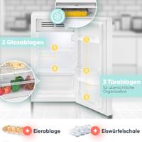 Bomann KS 7257 Koelkast Energielabel: E (A - G) 83 l Staand apparaat Wit - thumbnail