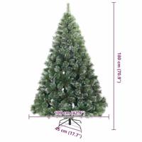 Kunstkerstboom met 300 LED met standaard Groen 180 cm PE en PVC - thumbnail