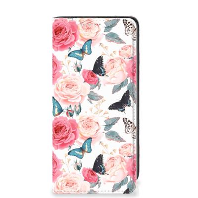 Samsung Galaxy A41 Smart Cover Butterfly Roses Samsung Galaxy A41 Smart Cover Butterfly Roses