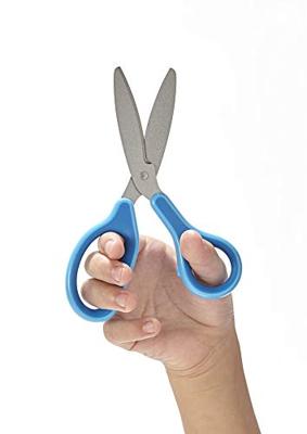 Plus FitCut Curve KIDS schaar, fluorine bladen, 14,5 cm, blauw, op blister