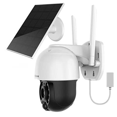 Foscam B4 WLAN bewakingscamera, wit, incl. zonnepaneel 4MP (2560 x 1440), werkt op batterijen, wifi, zwenk- en kantelfunctie