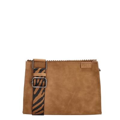 Zebra merel schoudertas camel Zebra merel schoudertas camel