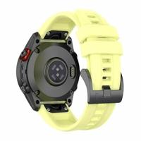 By Qubix - Siliconen sportbandje - Geel - Compatible met Garmin Instinct 3 / Instinct E - 45mm - Compatible Garmin bandje - Bandbreedte: 22mm - thumbnail