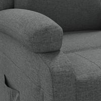 Fauteuil verstelbaar stof donkergrijs - thumbnail
