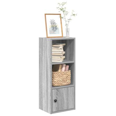 Boekenkast 31x24x77 cm bewerkt hout grijs sonoma eikenkleurig