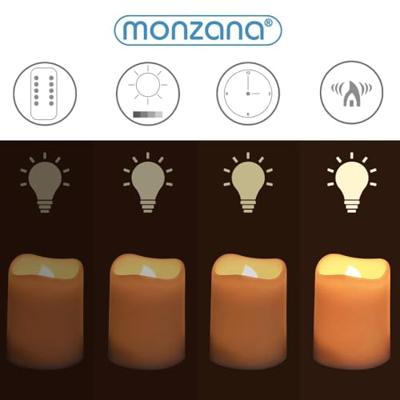 12 x LED waskaarsen warm wit met afstandsbediening, timer & batterijen