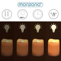 12 x LED waskaarsen warm wit met afstandsbediening, timer & batterijen - thumbnail