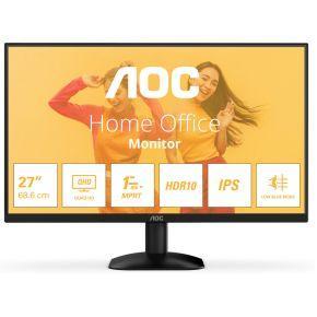 AOC Monitor Q27B35E 27 inch QHD, 75Hz, IPS, 1ms MPRT, Adaptive Sync, HDR10 (2560 x 1440, HDMI 1x1.4, DP 1x1.4), zwart